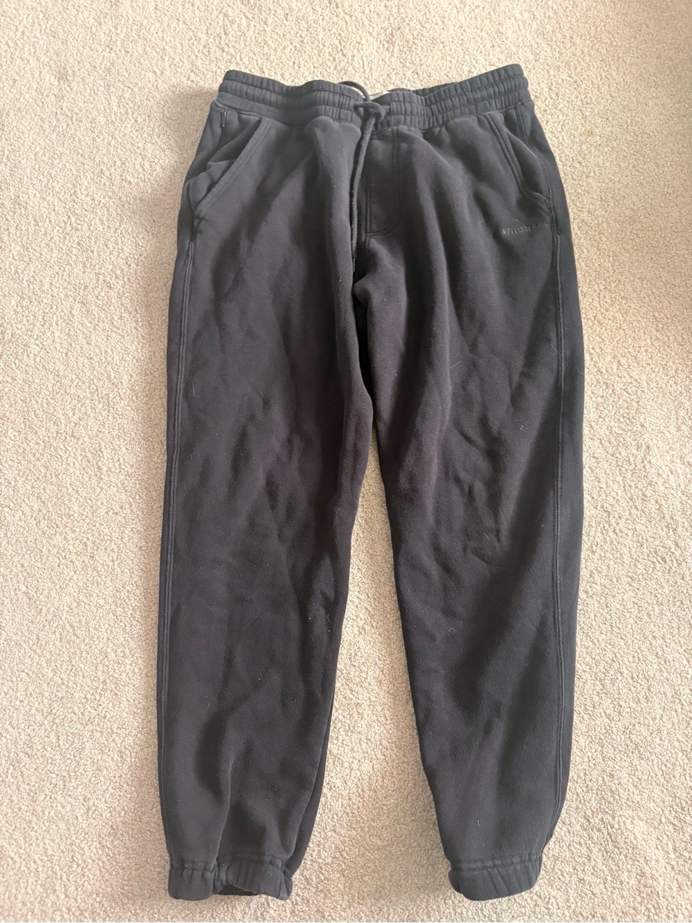 Hollister Black Jogger Sweatpants with Drawstring